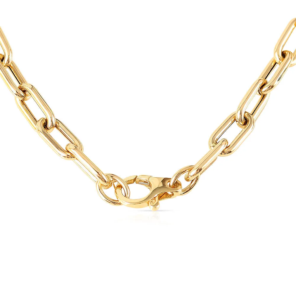 14K GOLD RECTANGULAR LINK CHAIN