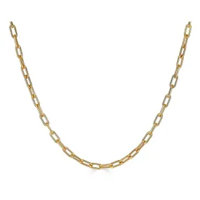 14K GOLD RECTANGULAR LINK CHAIN