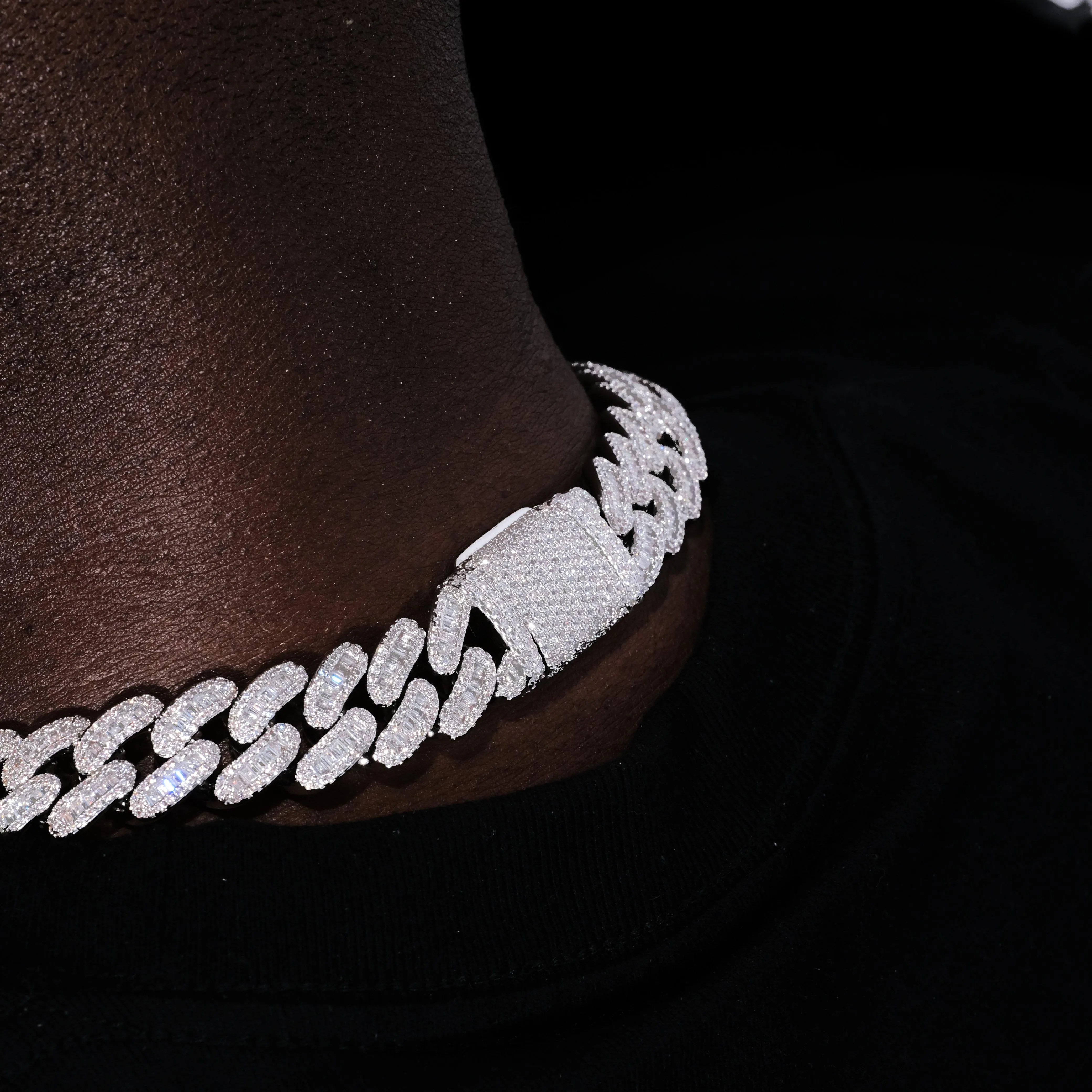 16MM Baguette Cuban Link Chain