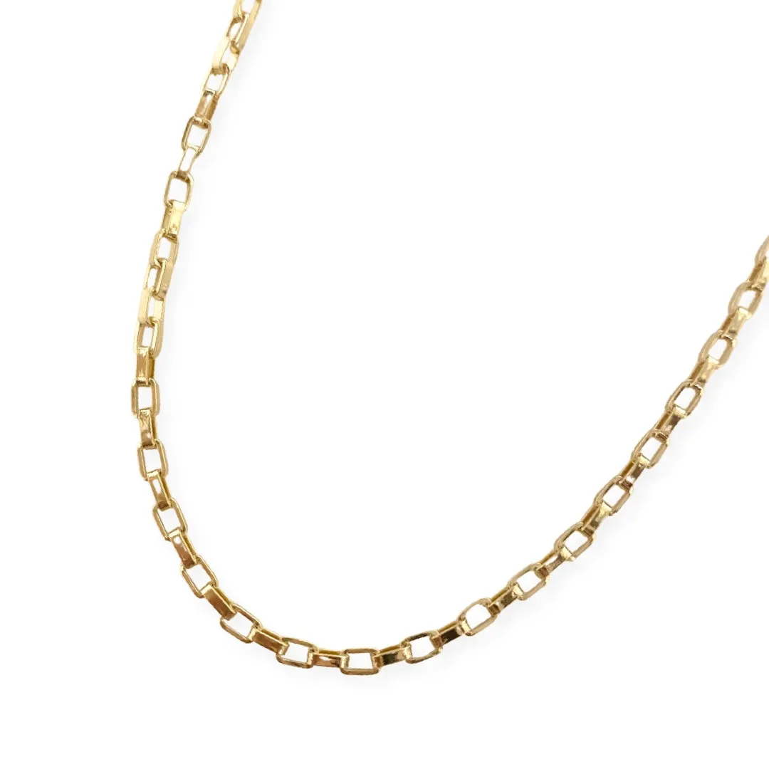 18K Gold Filled Box Chain Anklet