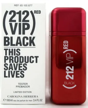 212 VIP Black Red 3.4 oz 100 ml Men EDP "Limited Edition"  White Tester Box