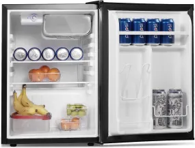 2.6 Cu.ft. Mini Fridge with Freezer, Single-Door Compact Refrigerator with Reversible Door, Adjustable Legs&Thermostat Control, Removable Shelf, Small Fridge Perfect for Home/Dorm/Office/Apartment