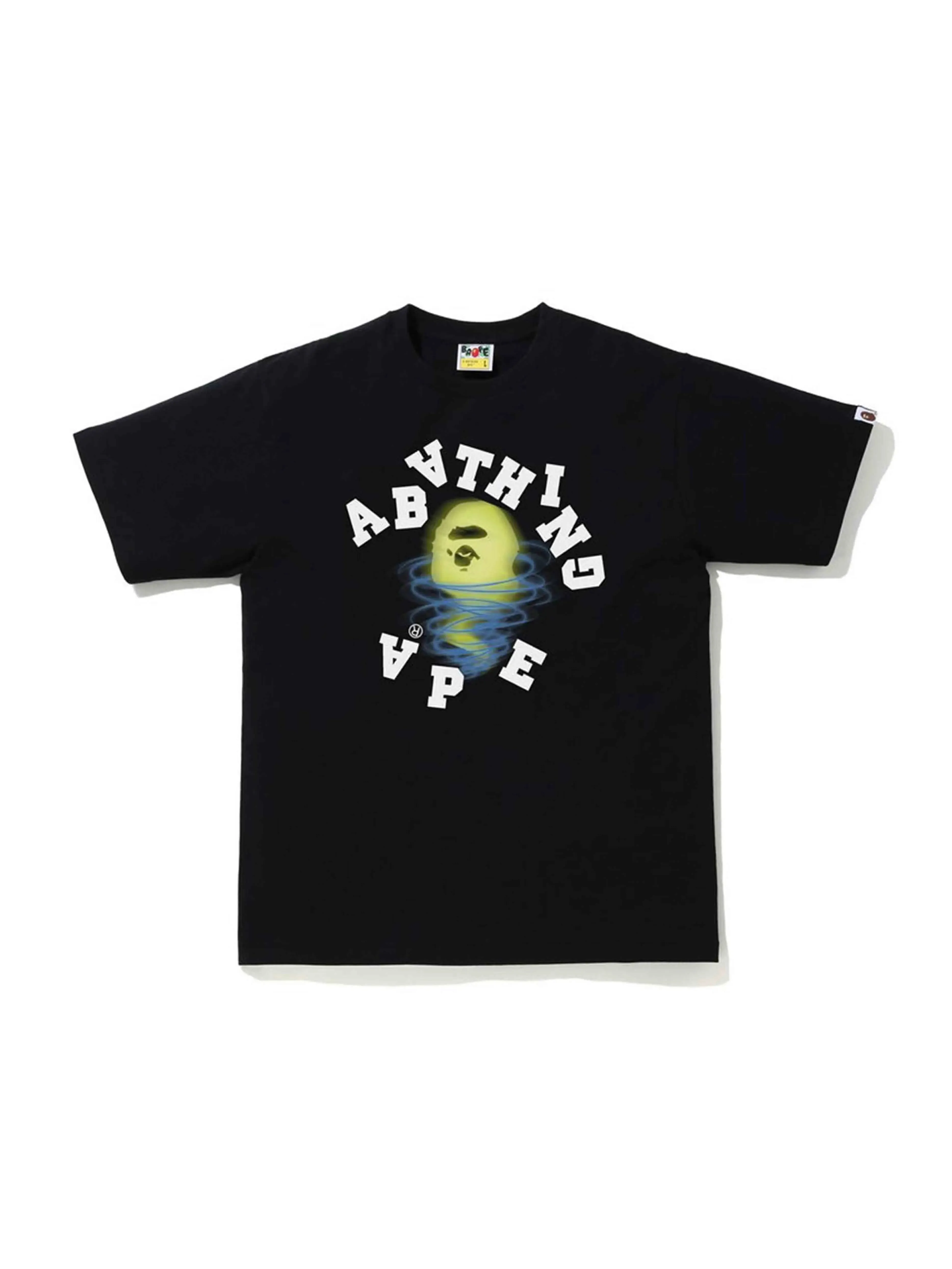 A Bathing Ape Storm Broken College Tee Black/Black