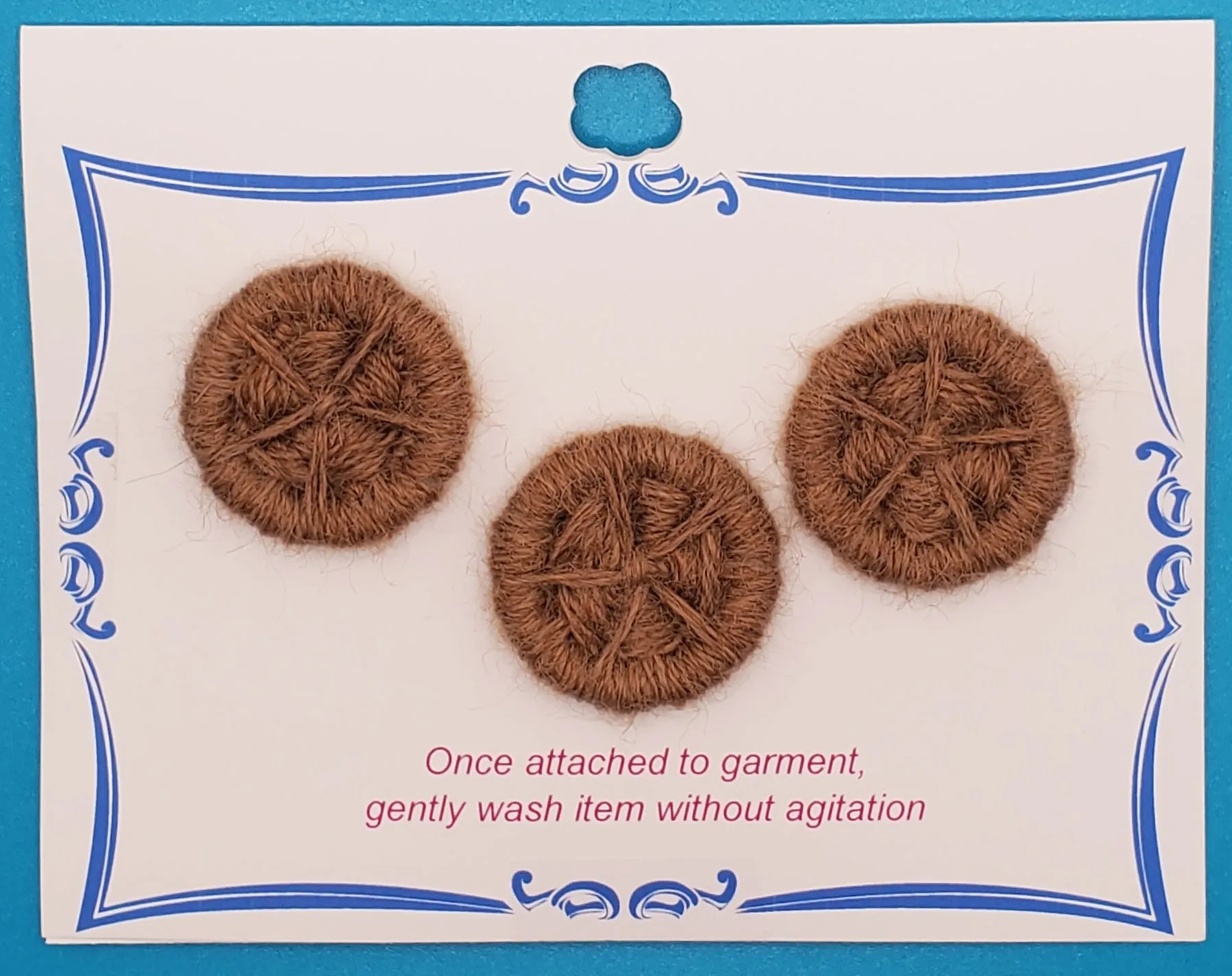 AB112 Alpaca Brown Wheel 2 Button Set