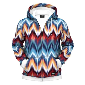 Abstract Ethnic Zip Up Hoodie