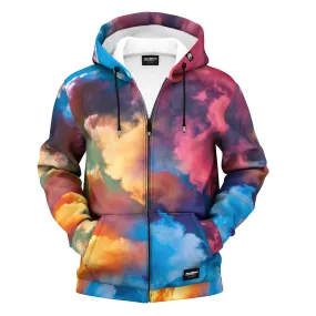 Abstract Zip Up Hoodie