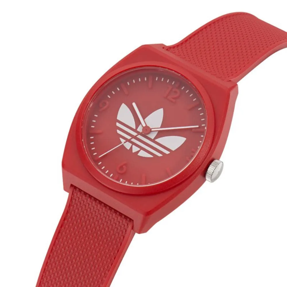 Adidas Project Red Dial And Resin Strap Unisex Watch AOST23051