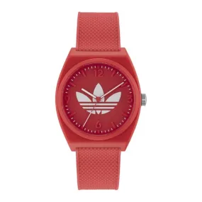 Adidas Project Red Dial And Resin Strap Unisex Watch AOST23051