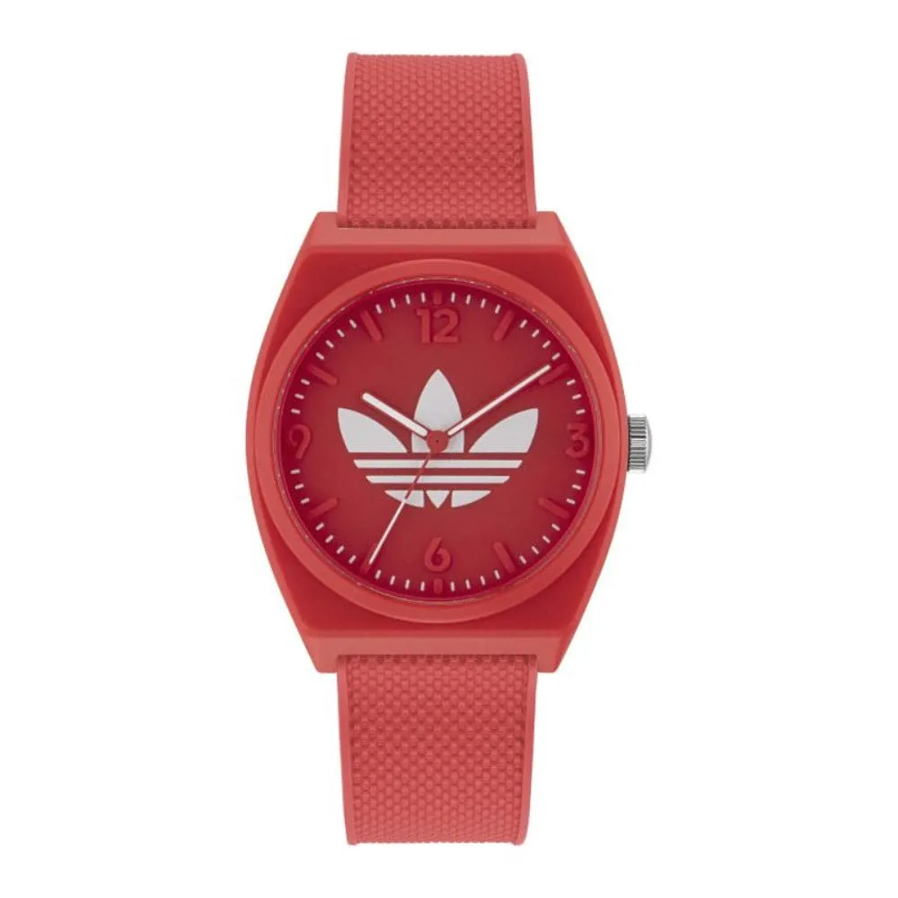 Adidas Project Red Dial And Resin Strap Unisex Watch AOST23051