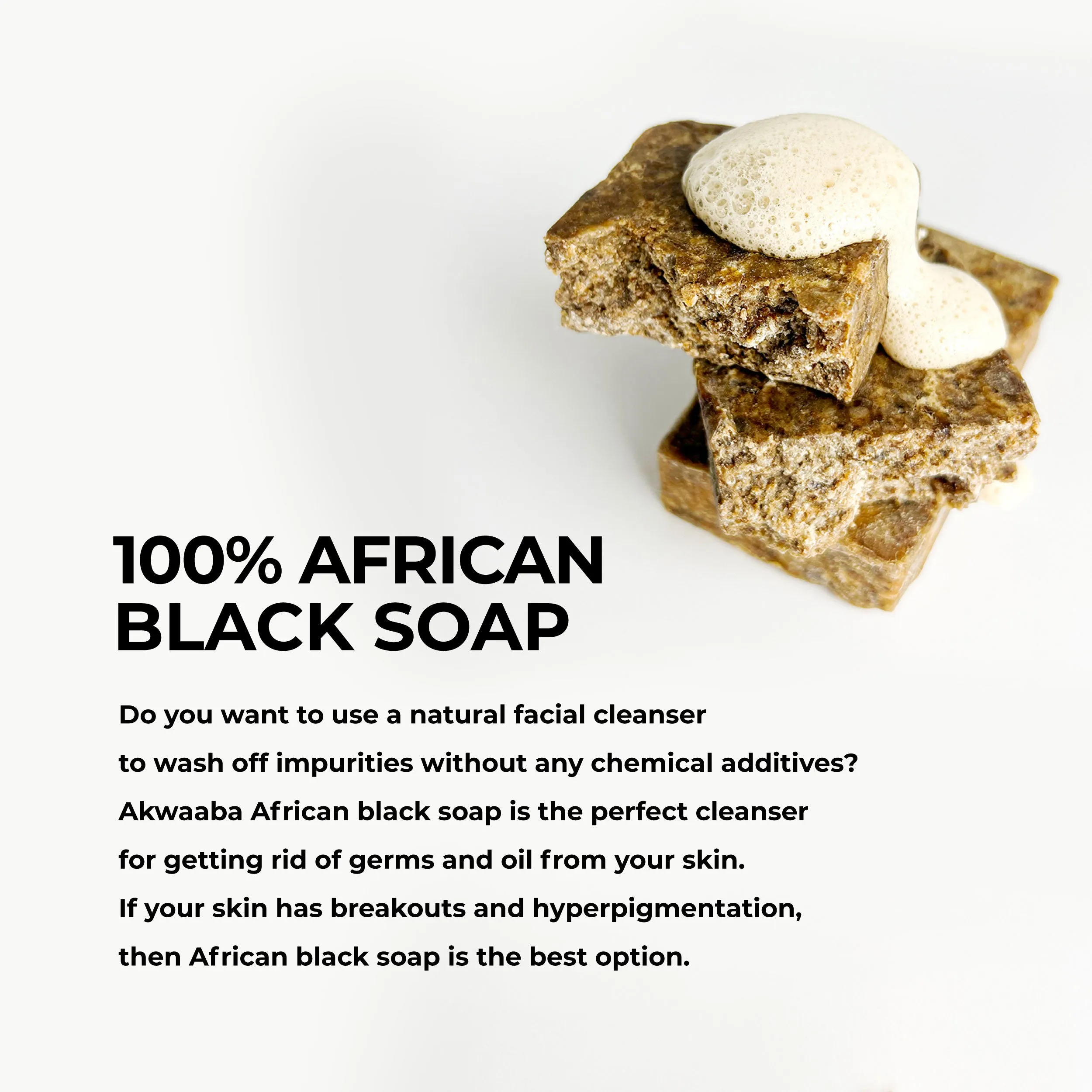 Akwaaba African Black Soap Bar (Papaya) 4oz