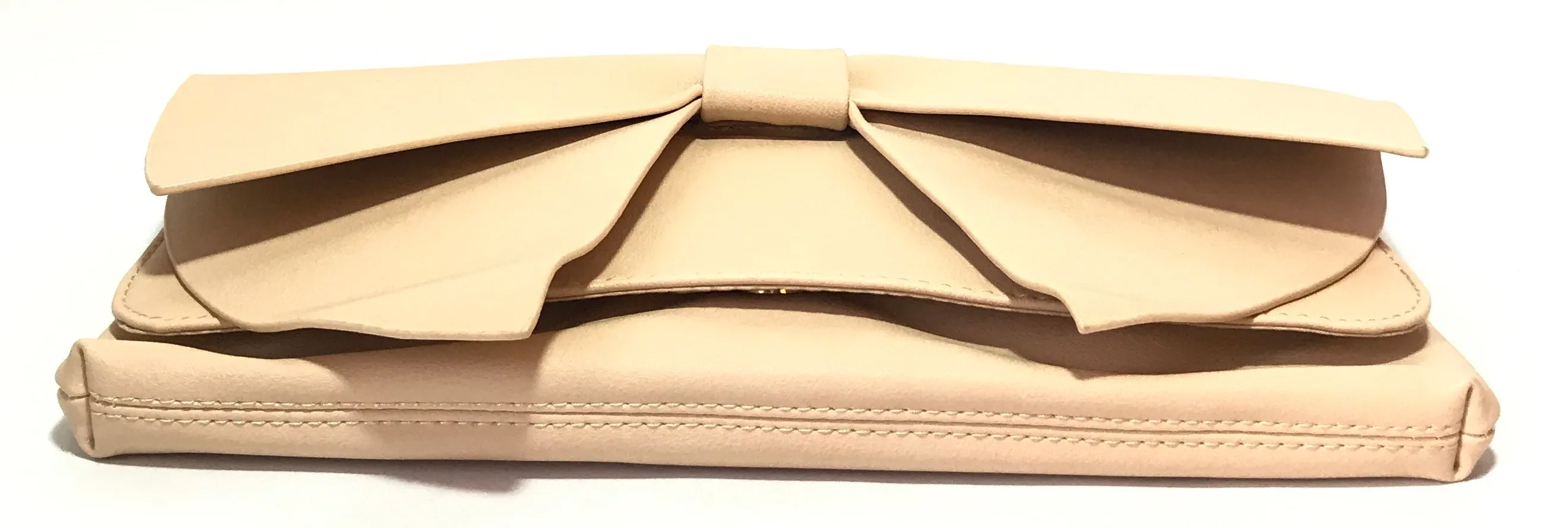 ALDO Nude Large Bow Clutch Bag | Gently Used |