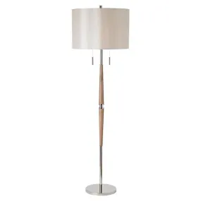 Altesse Wood & Oatmeal Floor Lamp