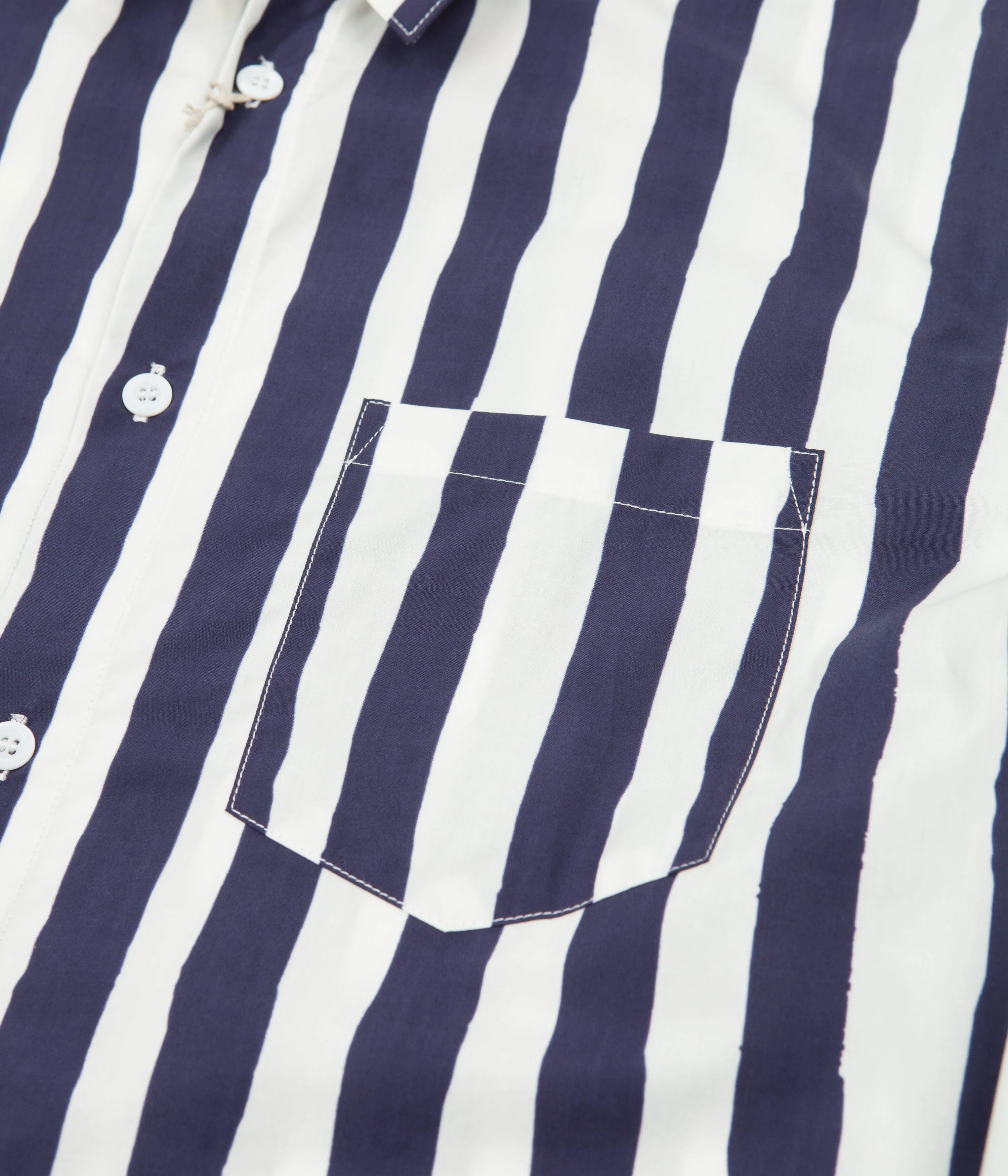 A.P.C. Mathieu Stripe Shirt - Dark Blue