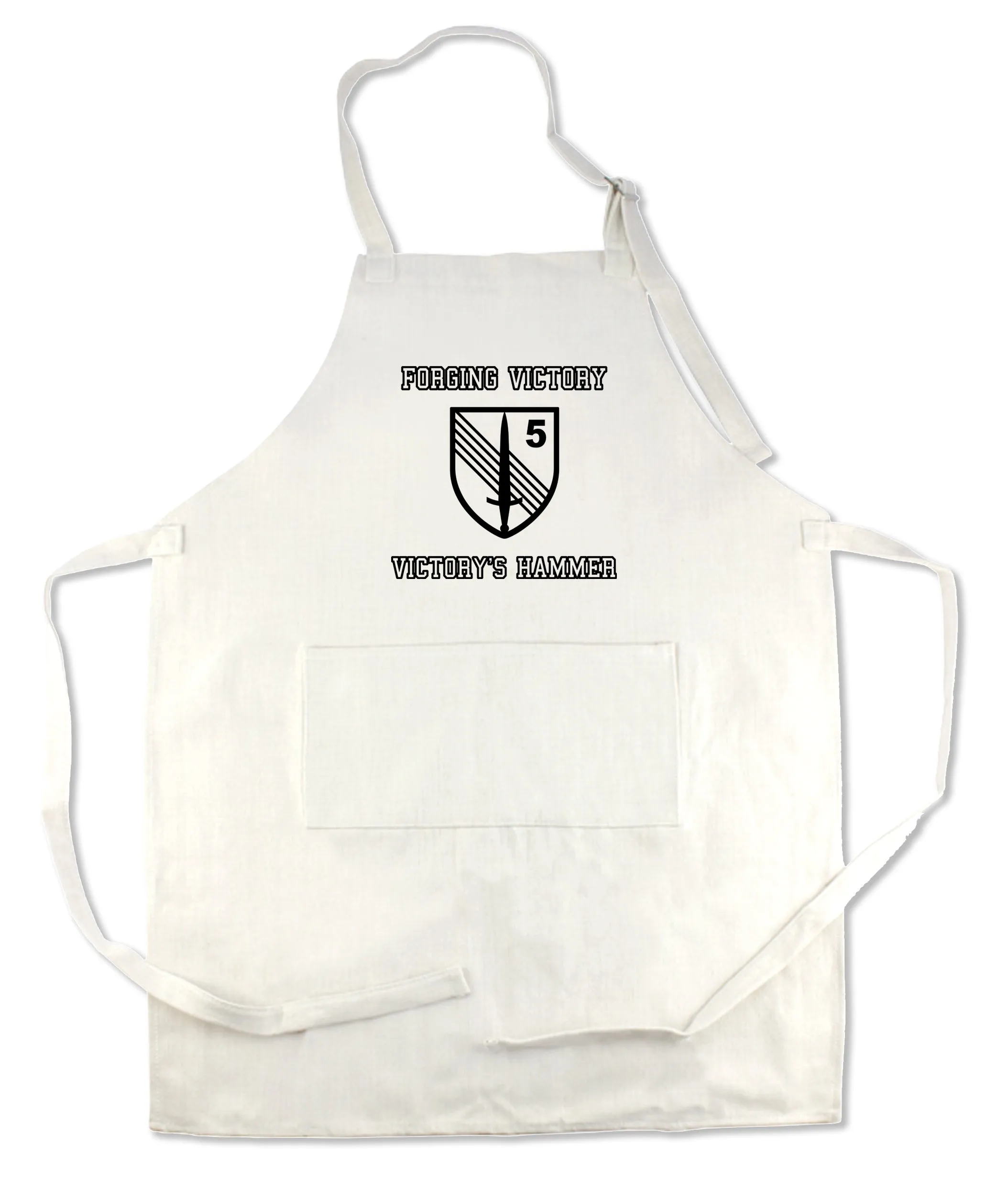 Apron 33" x 25" with large front pocket.