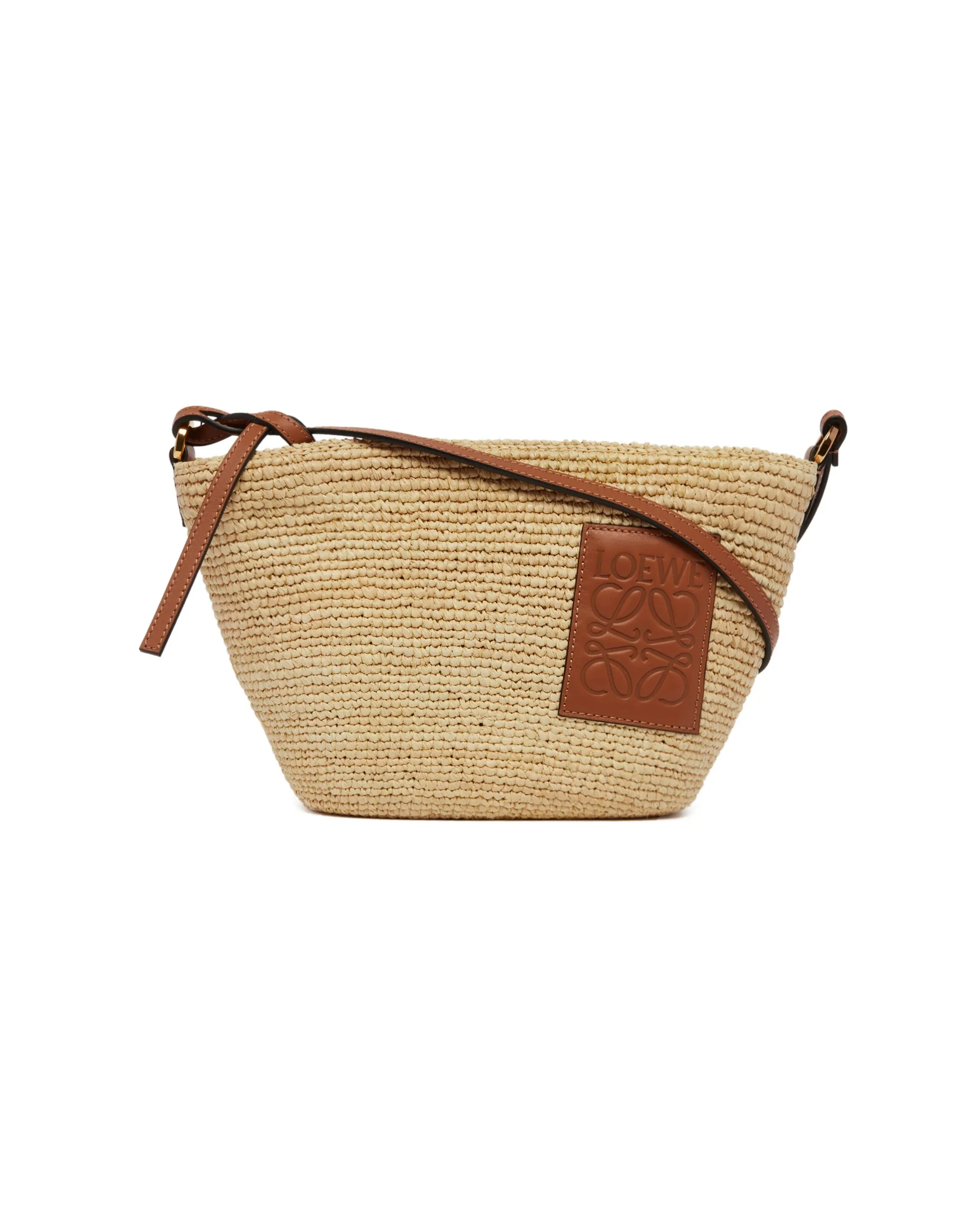 Beige Raffia Shoulder Bag