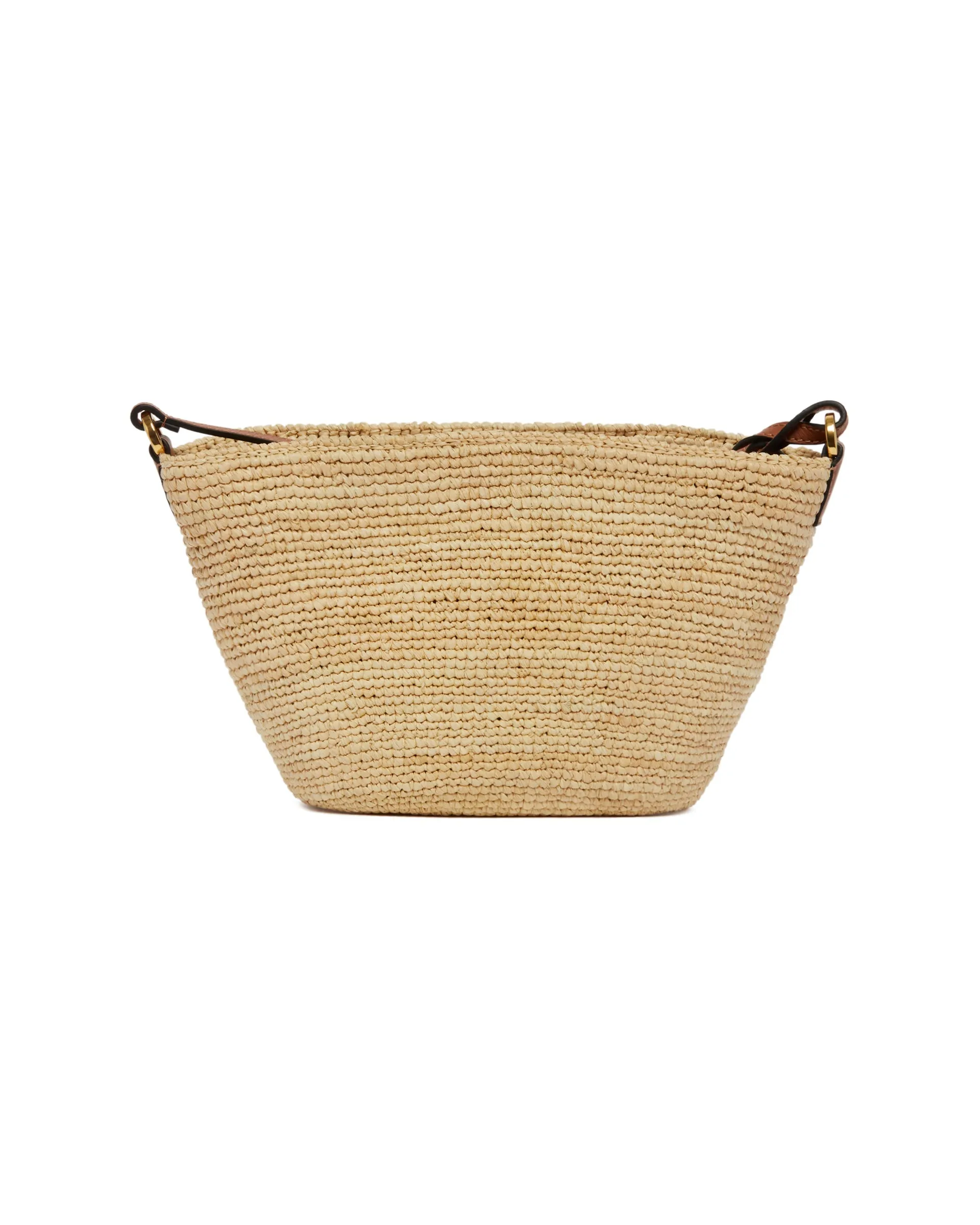 Beige Raffia Shoulder Bag