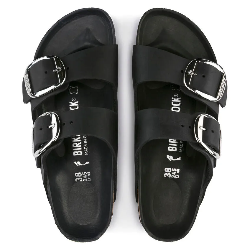 Birkenstock Women's Arizona Big Buckle Oiled Leather (Black)