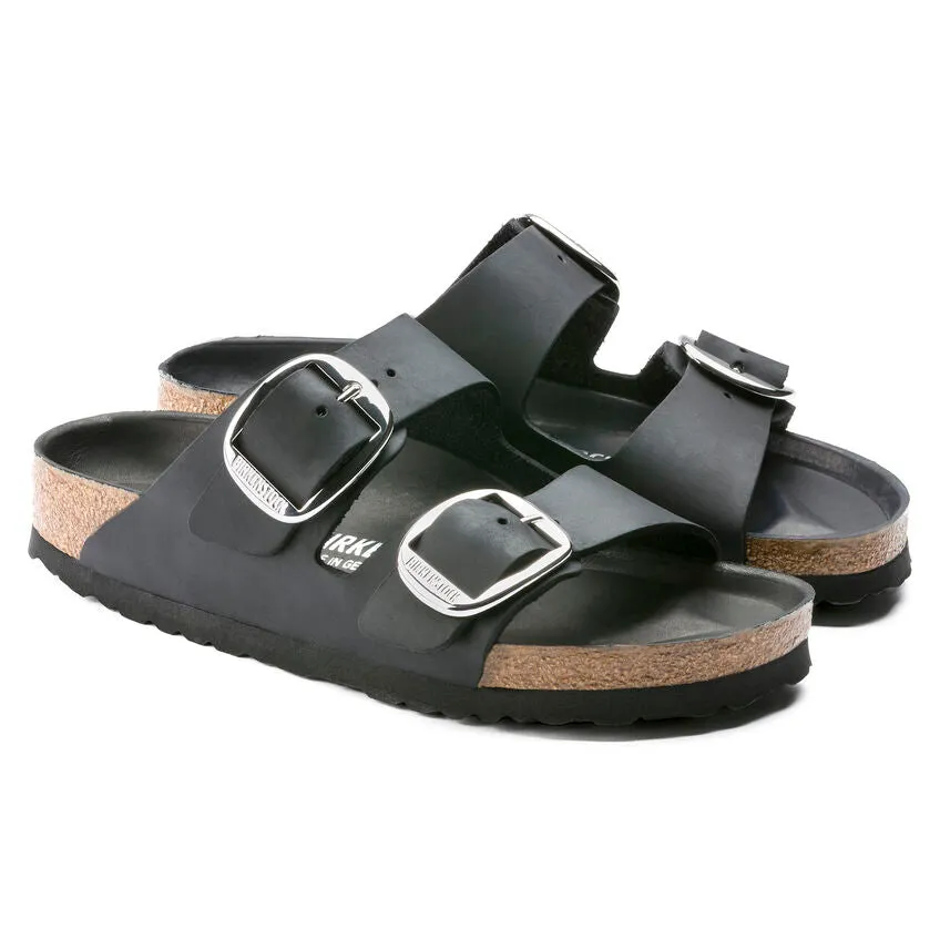 Birkenstock Women's Arizona Big Buckle Oiled Leather (Black)