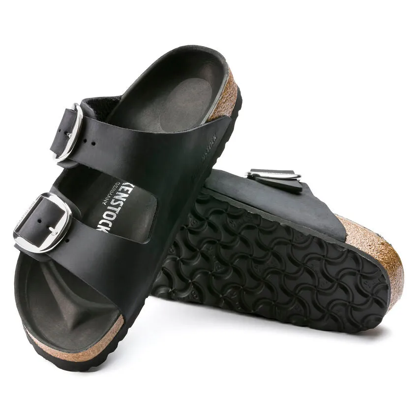 Birkenstock Women's Arizona Big Buckle Oiled Leather (Black)