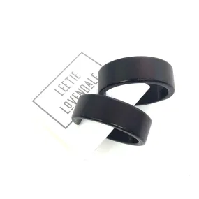 Black Bold Joan Hoop Earrings