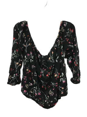 Black Top Long Sleeve By Just Fab, Size: Xl