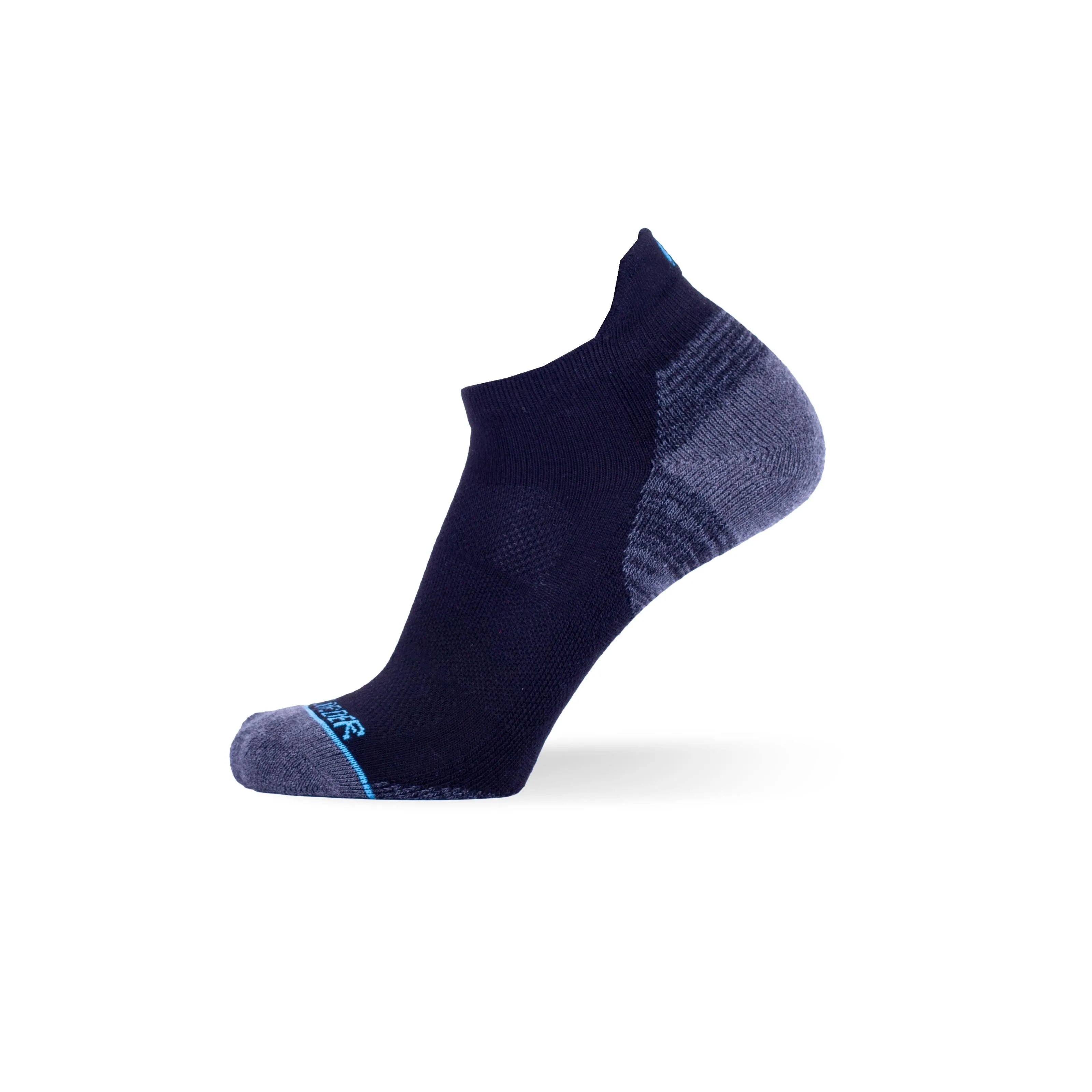 Black with Heather Grey & Heather Grey with Charcoal Two Pack - Extra Cushioned Ankle Socks