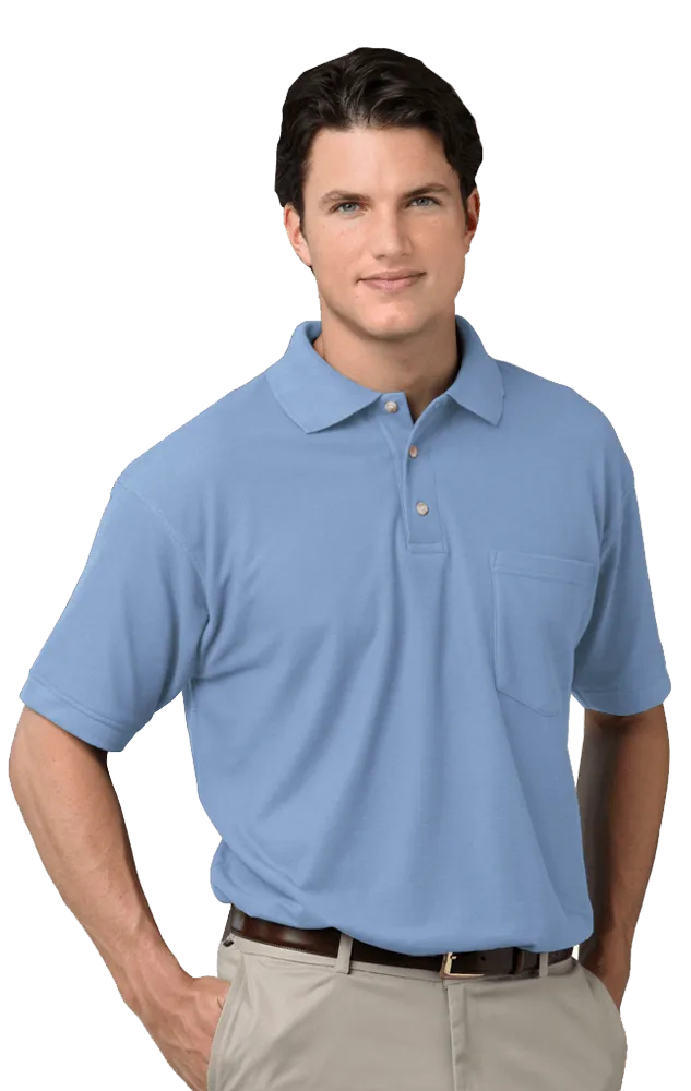 Blue Generation Men's 60/40 Teflon Pique Polo Shirt With Pocket