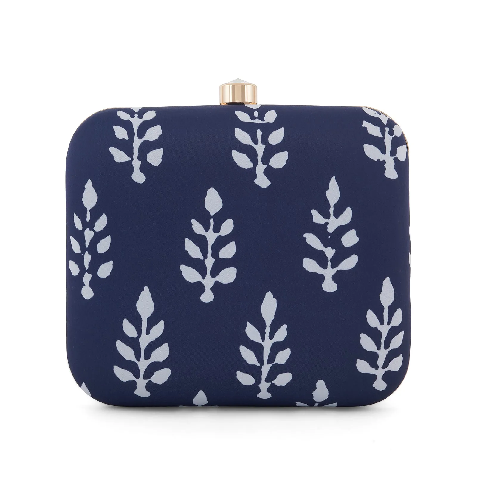 Blue O' Clock Stone and Print Clutch