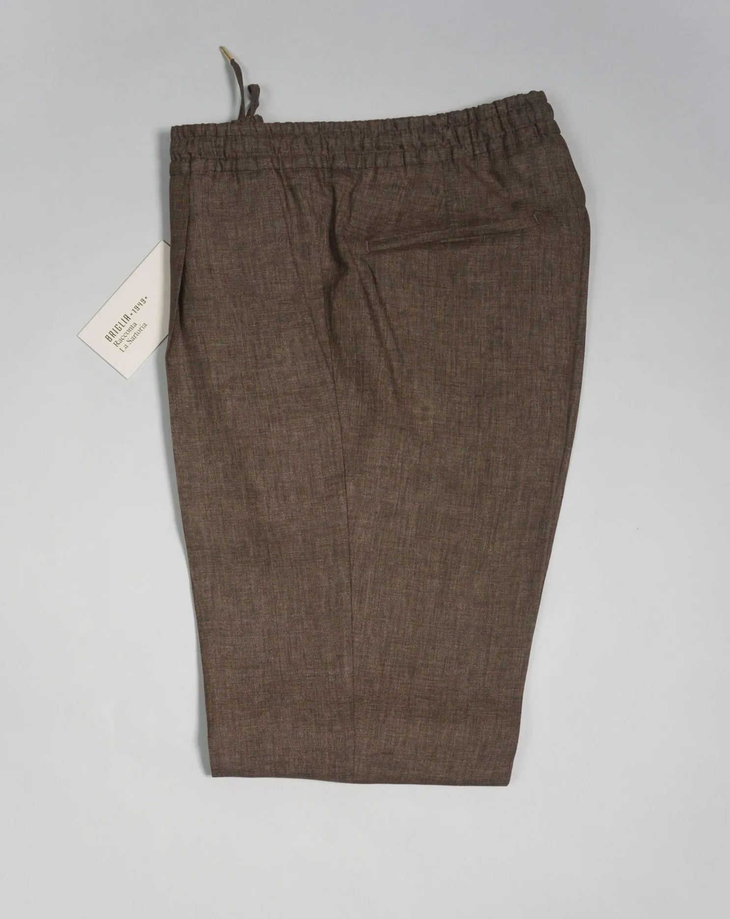 Briglia Linen Drawstring Trousers / Brown