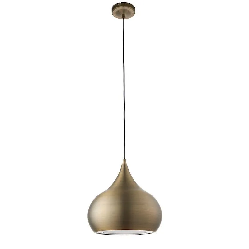 Brosnan 1 Light Matt Antique Brass Ceiling Pendant