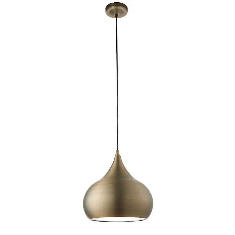 Brosnan 1 Light Matt Antique Brass Ceiling Pendant