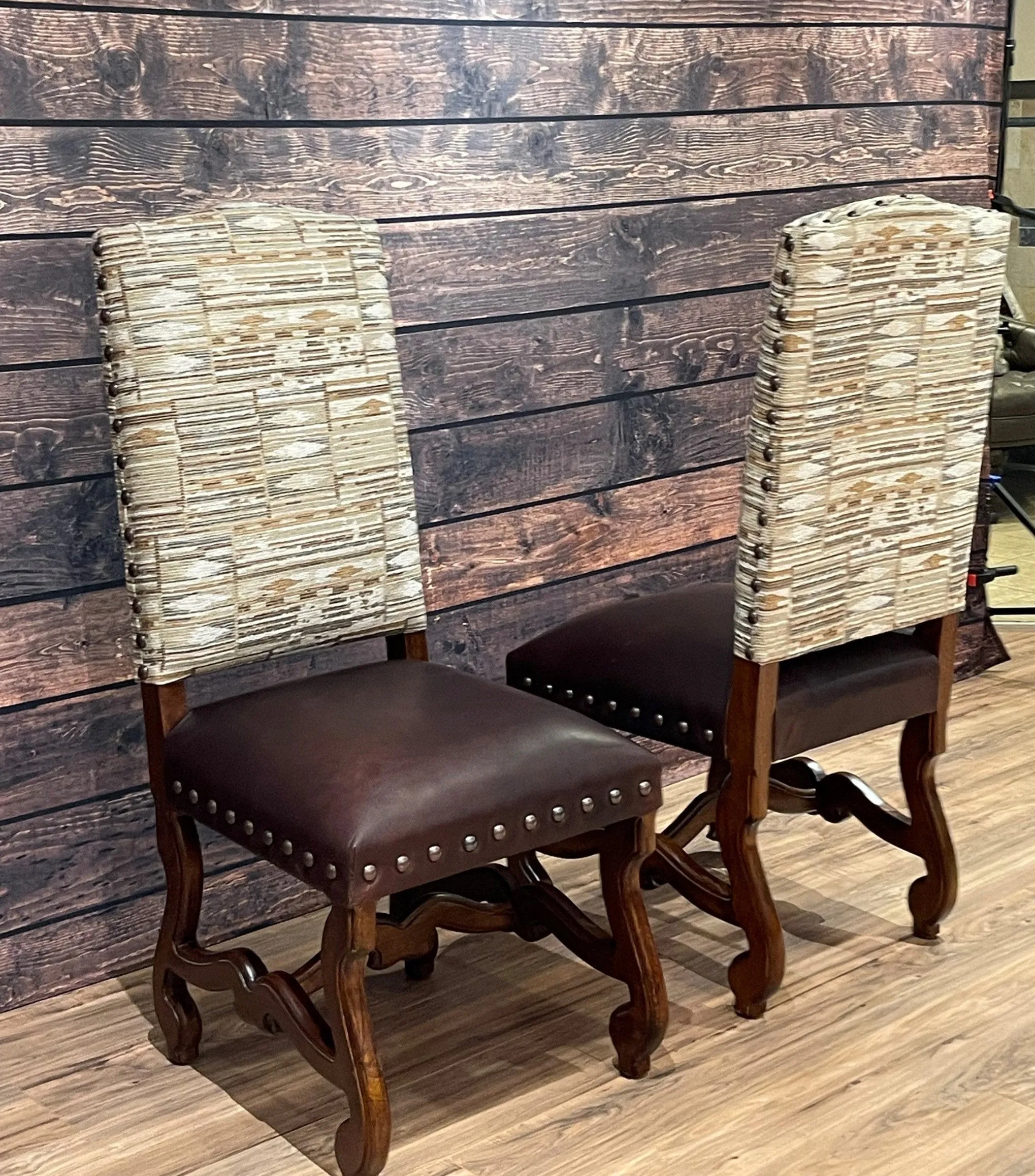 Brown Southwestern Dining Chair Set