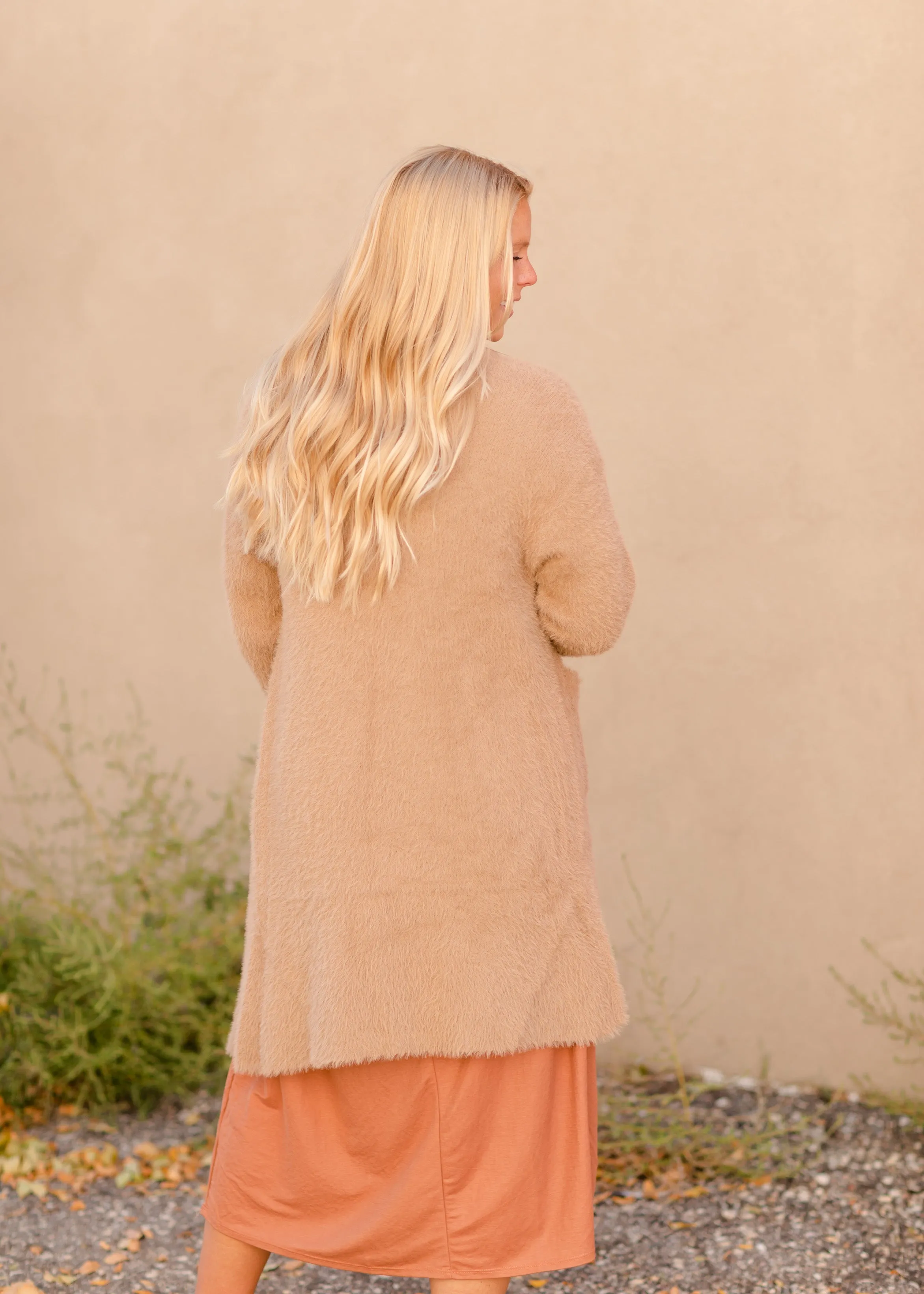 Brushed Open Front Pocket Cardigan - FINAL SALE