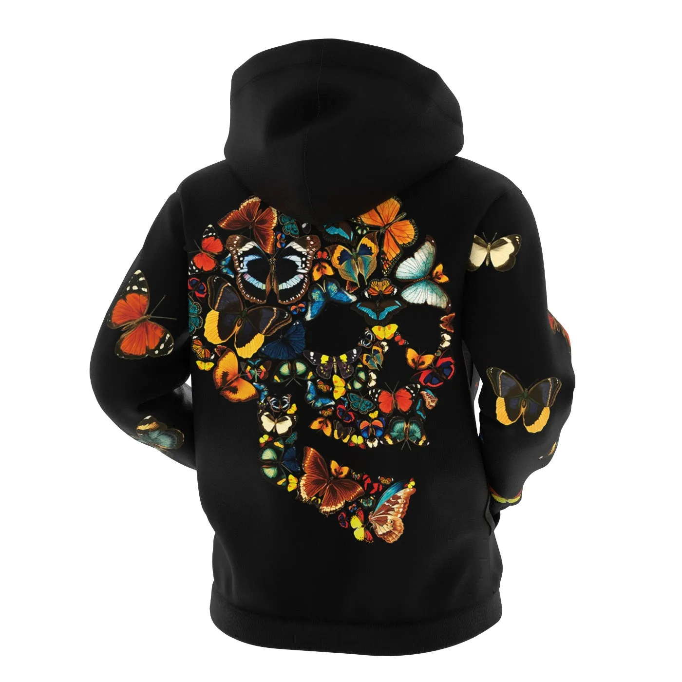 Butterfly Skull Zip Up Hoodie