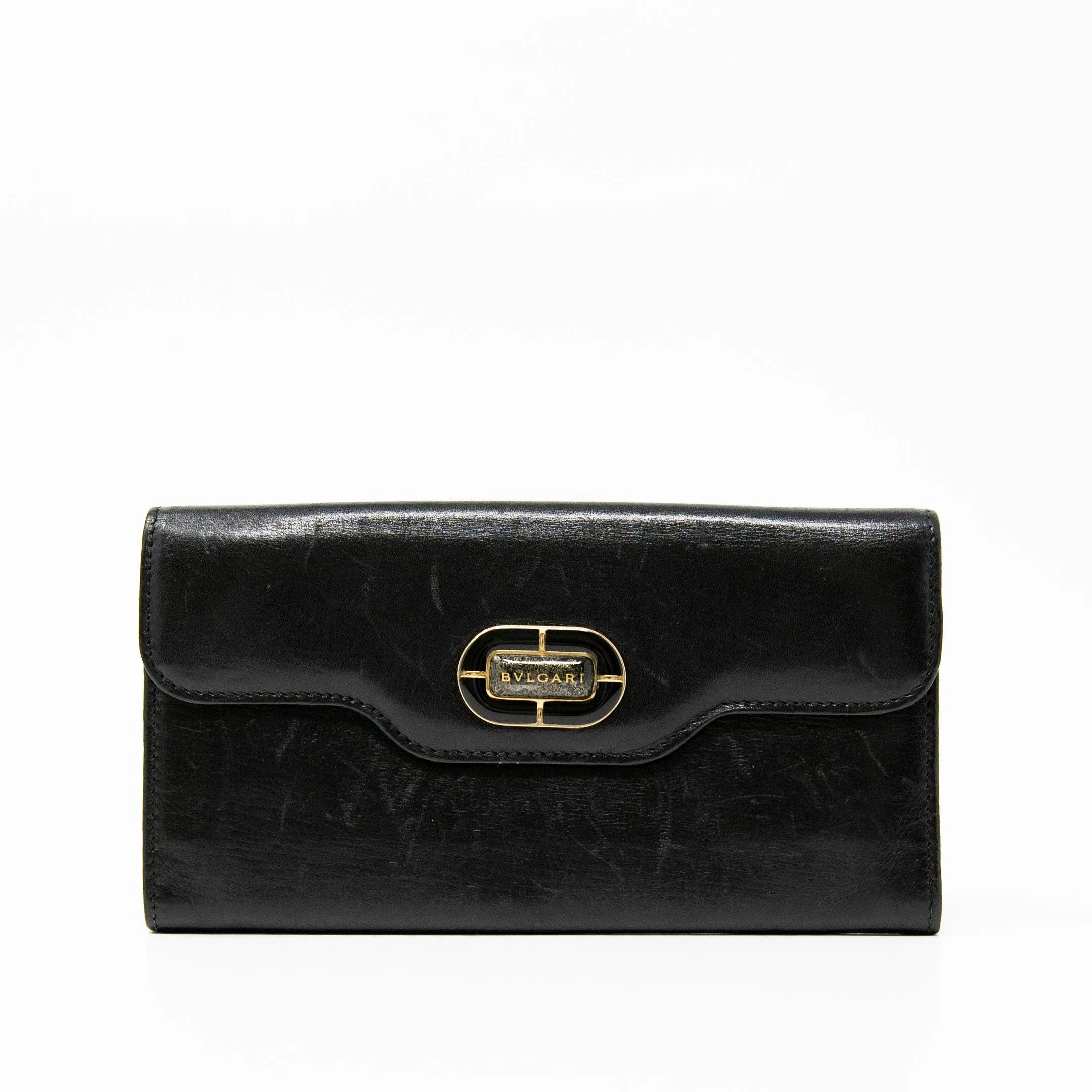 Bvlgari Black Long Wallet