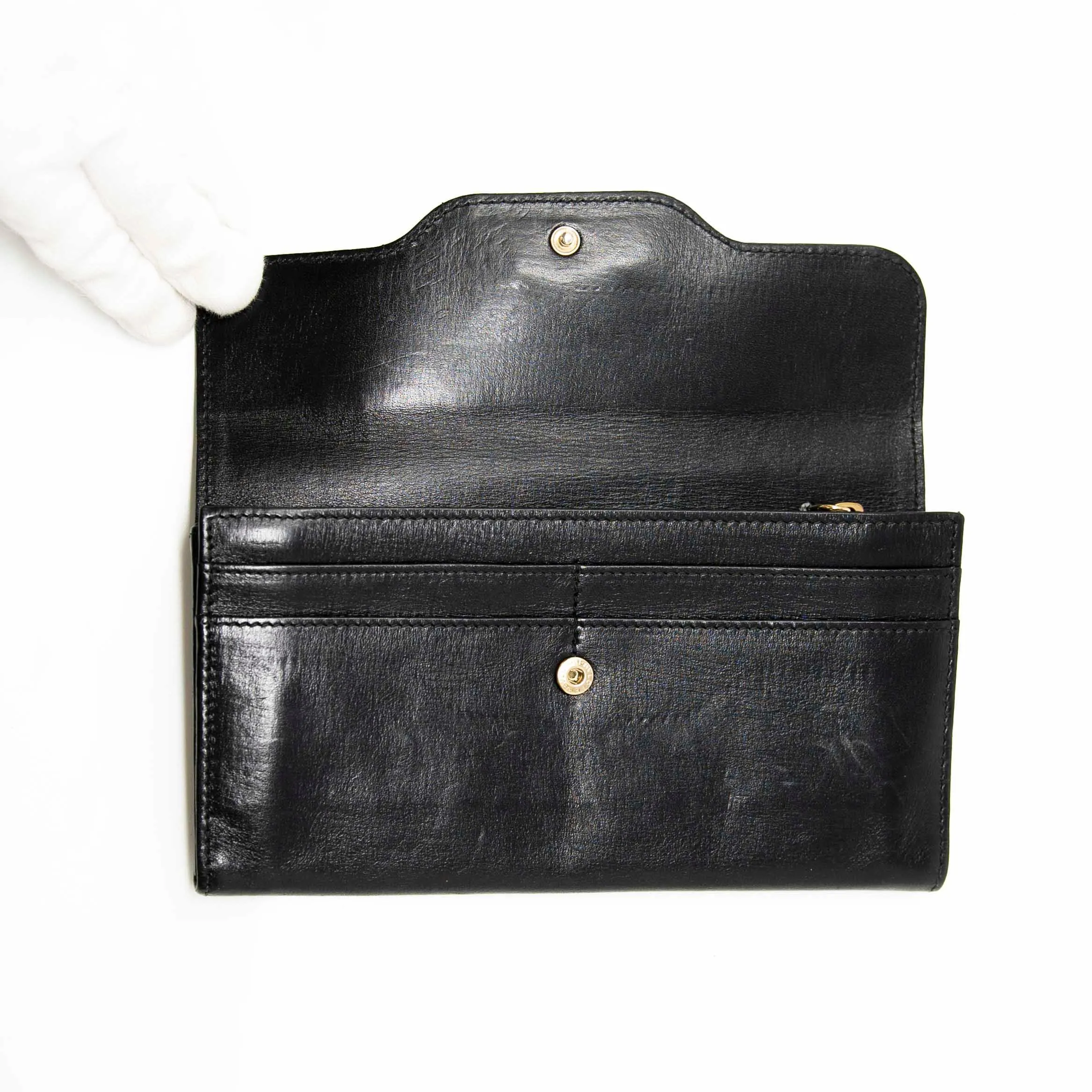 Bvlgari Black Long Wallet