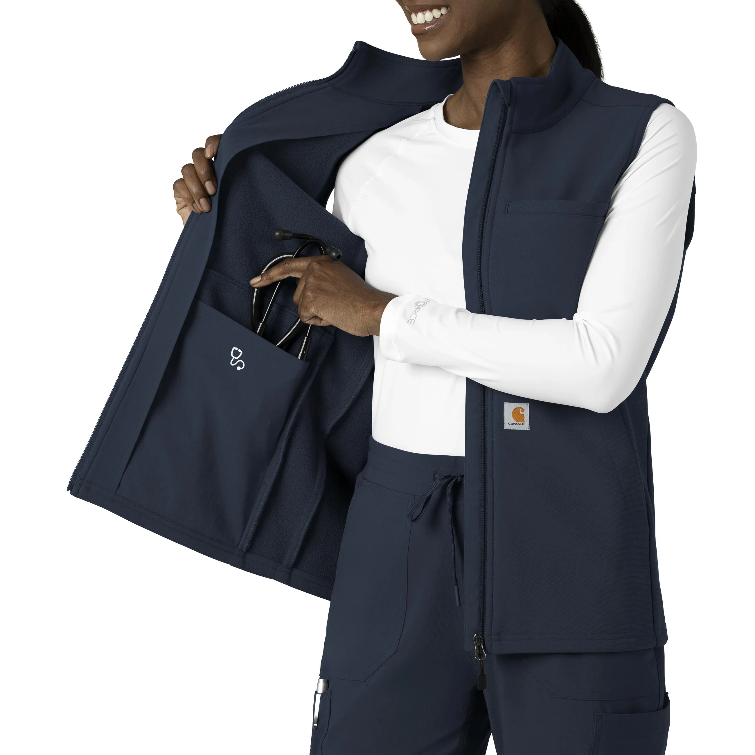 Carhartt Rugged Flex Women's Bonded Fleece Vest - Navy