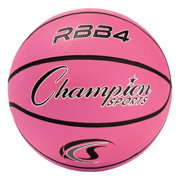 Champion Sports Rubber Basketballs (Set of 6 Colors)