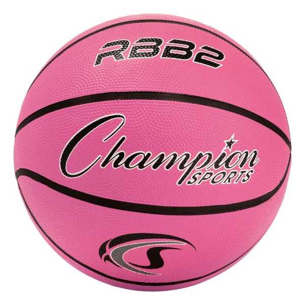 Champion Sports Rubber Basketballs (Set of 6 Colors)