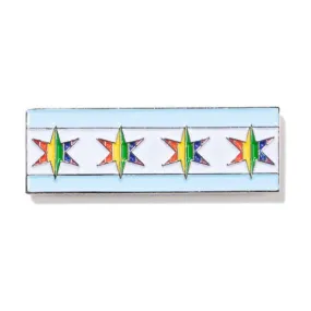 Chicago Pride Flag Enamel Pin