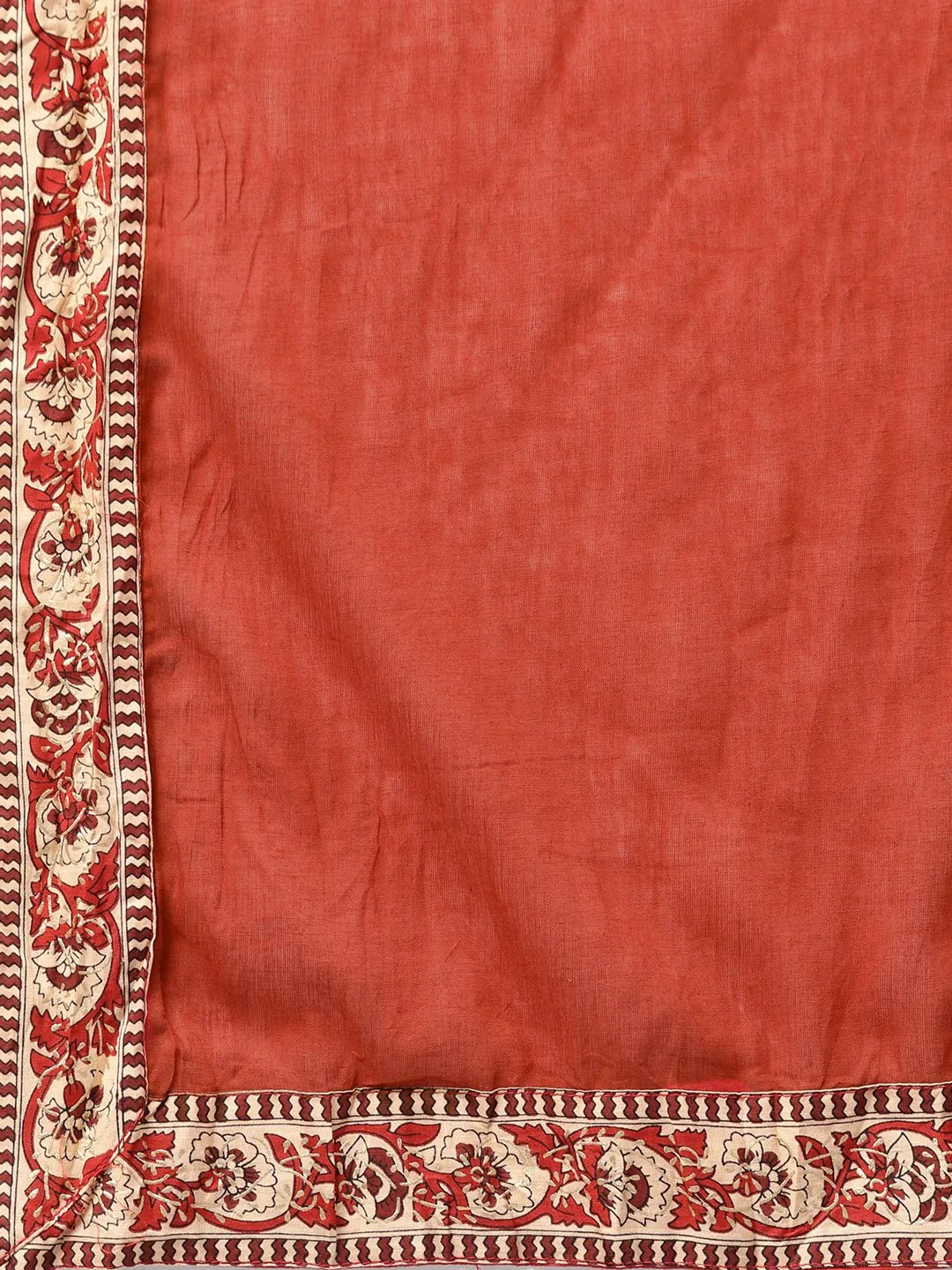 Cinnamon Kalamkari Kurta, Palazzo & Dupatta Set