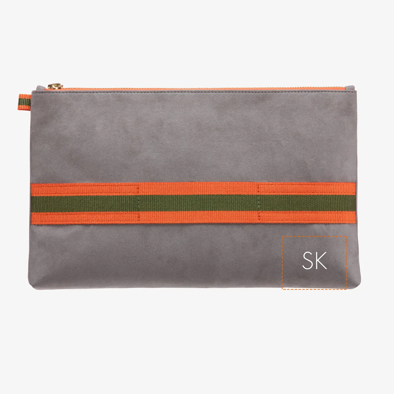 Clutch "Koala Grey" with golden print