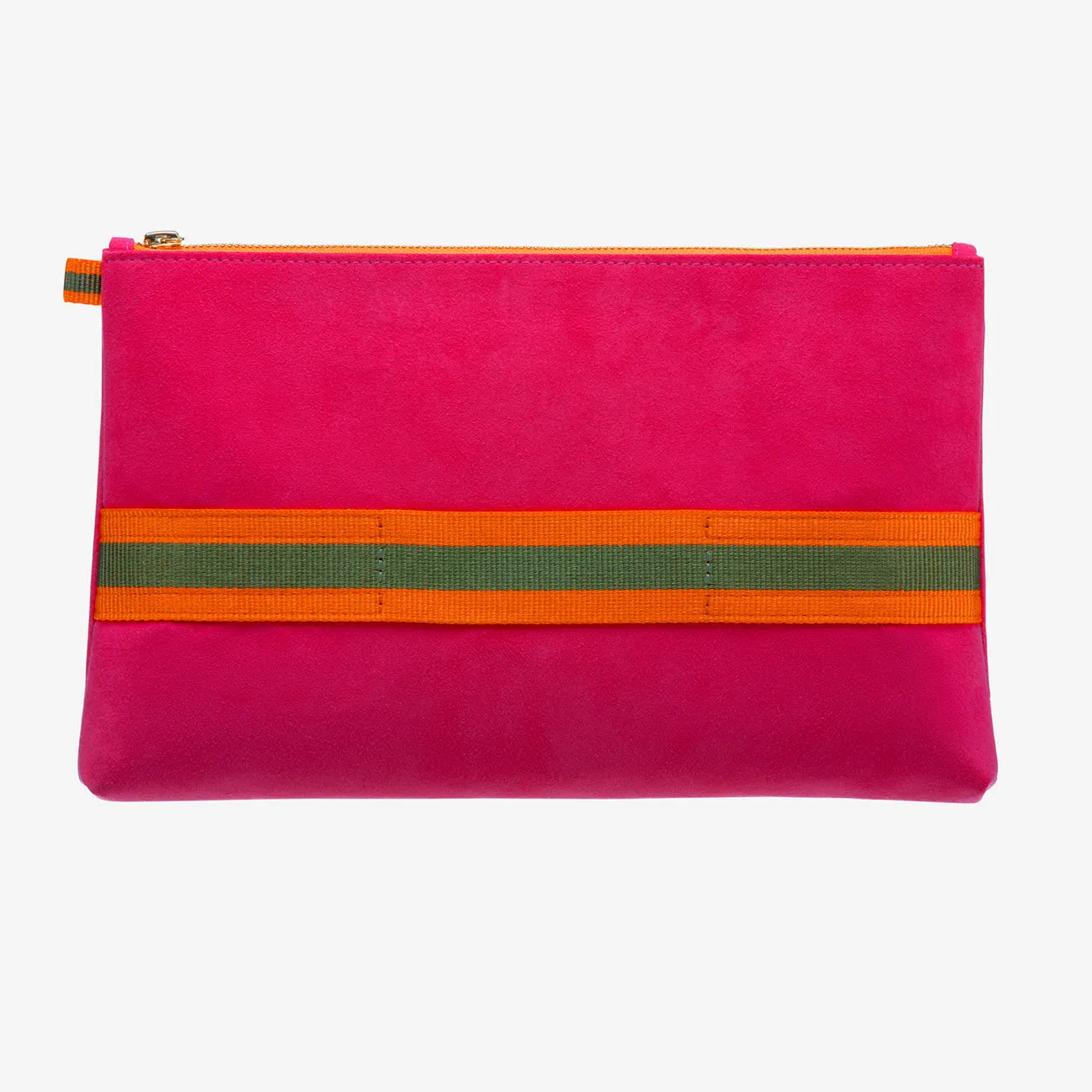 Clutch "Miami Pink" with golden print