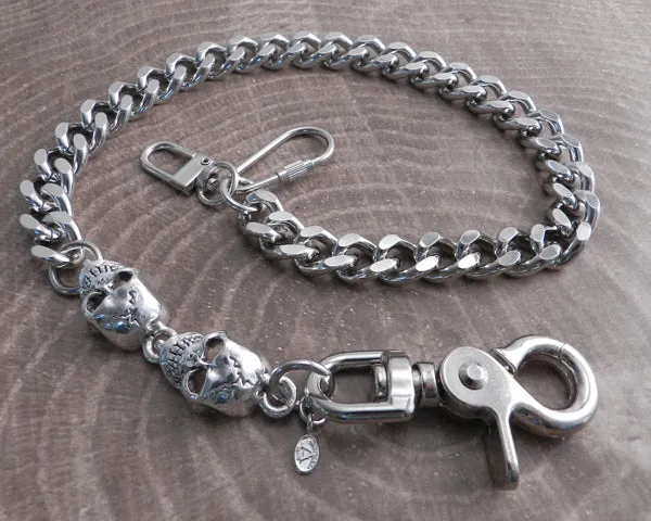 Cut Leash Wallet Chain with Skull