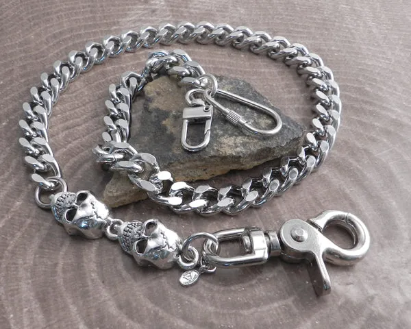 Cut Leash Wallet Chain with Skull