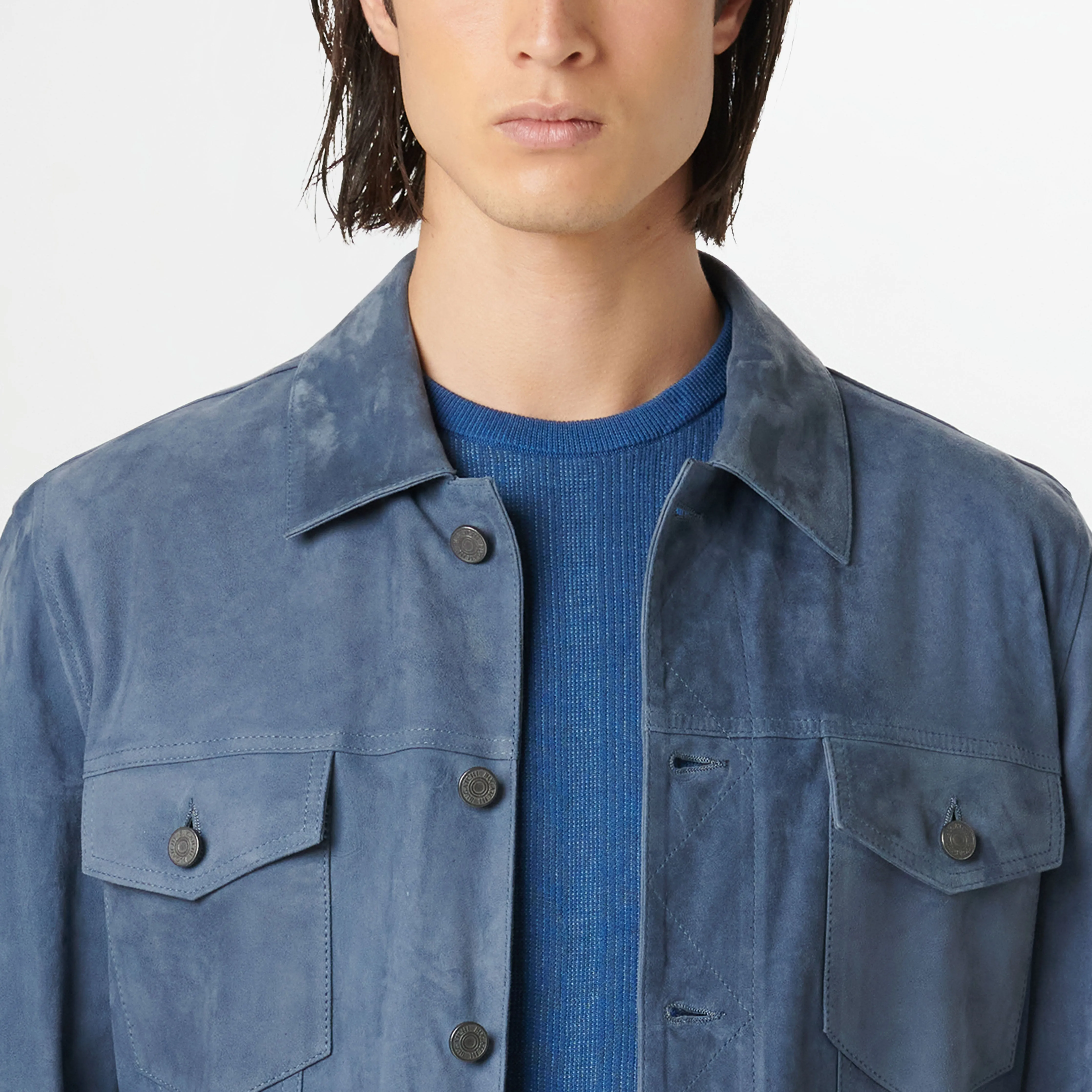 Denim Style Suede Jacket