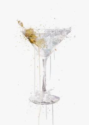 Dry Martini Cocktail Wall Art Print