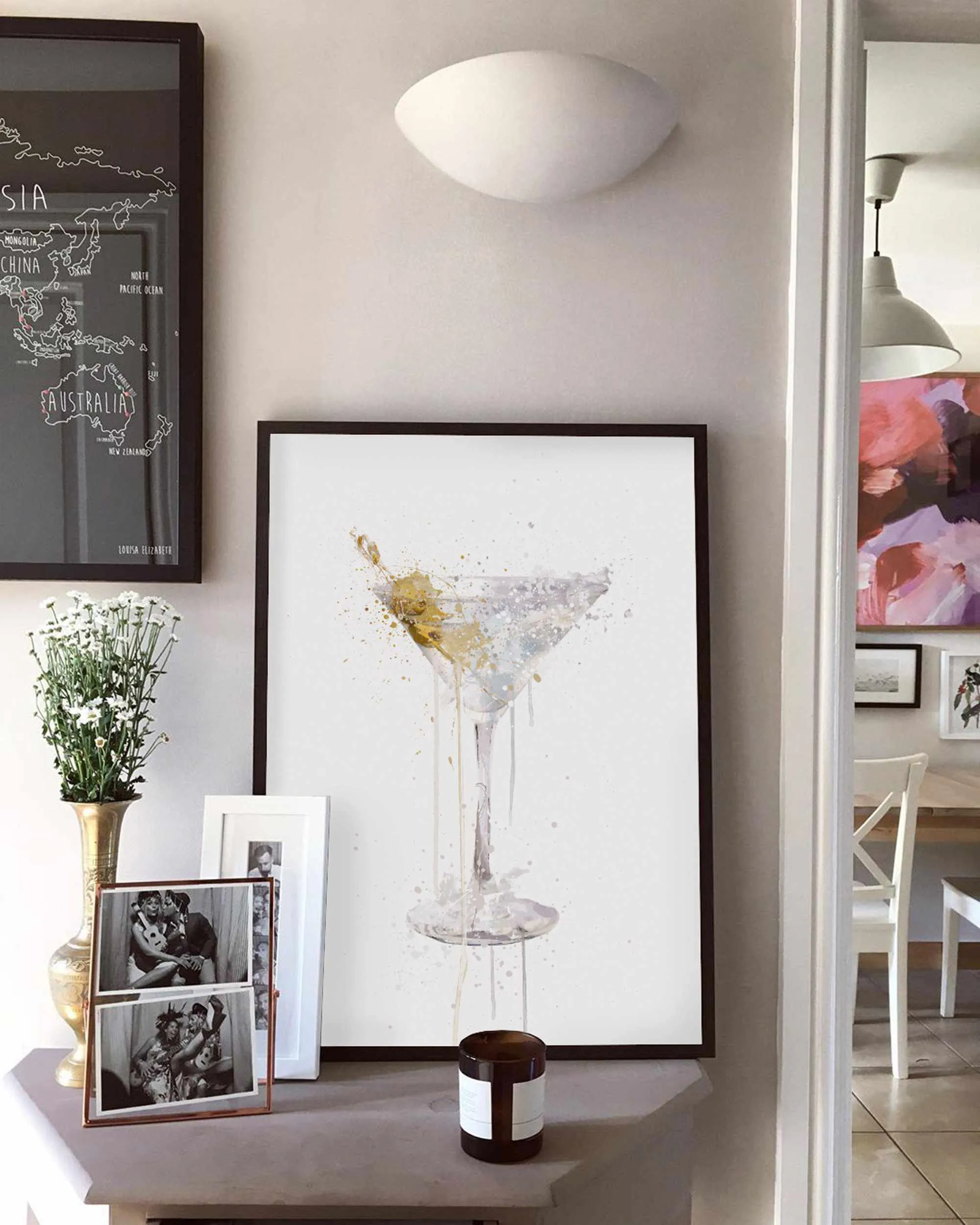 Dry Martini Cocktail Wall Art Print