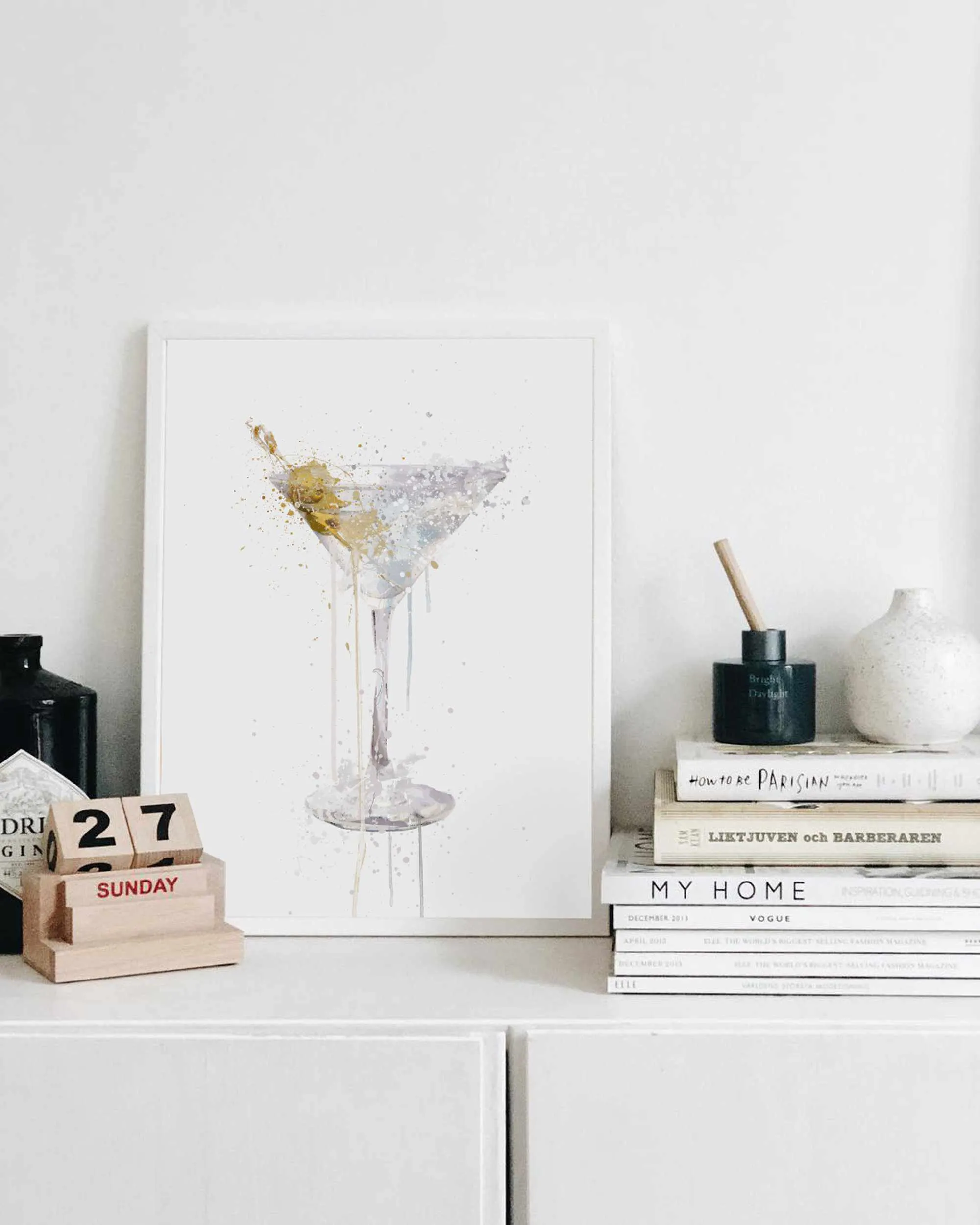 Dry Martini Cocktail Wall Art Print