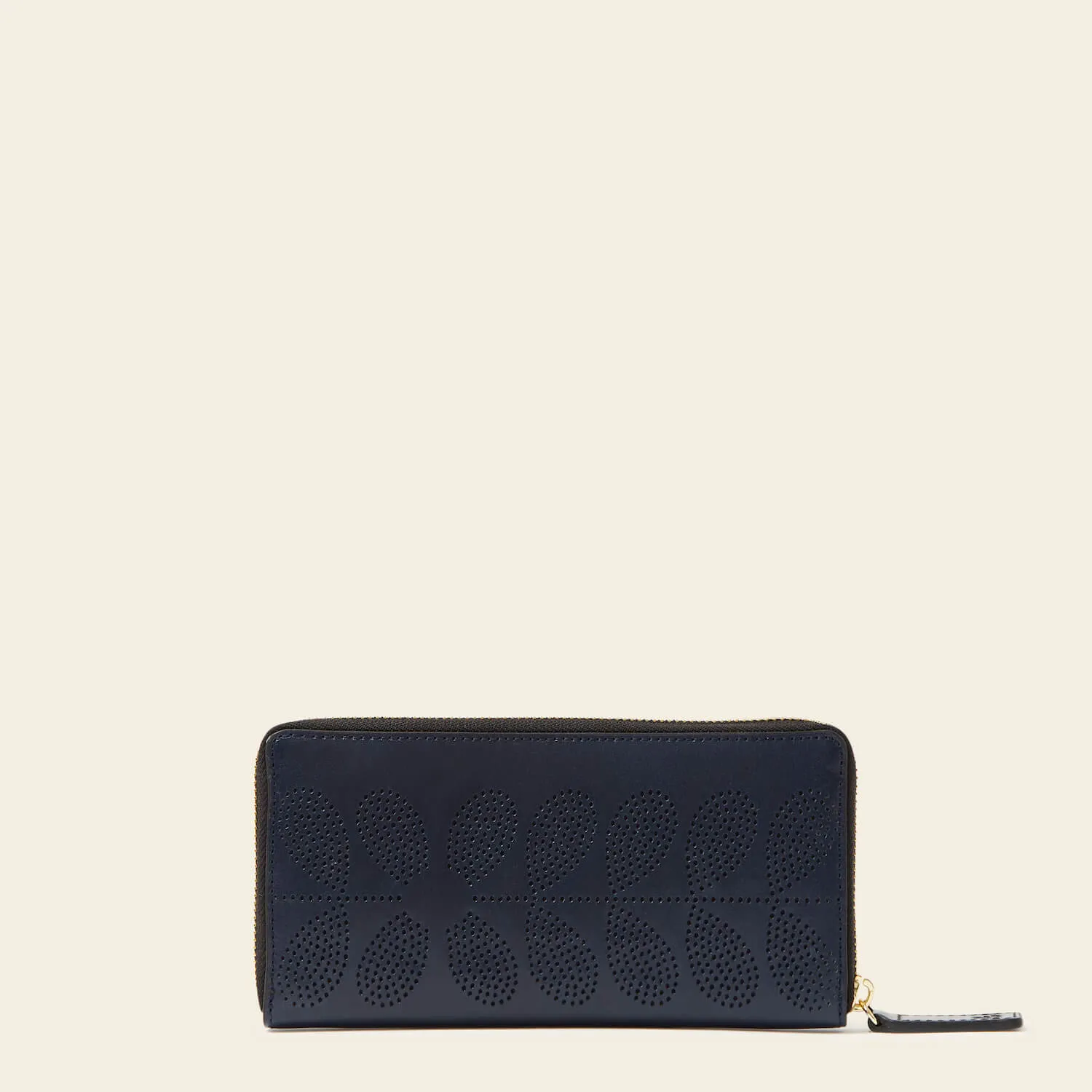 Forget Me Not Wallet - Navy Punched Flower